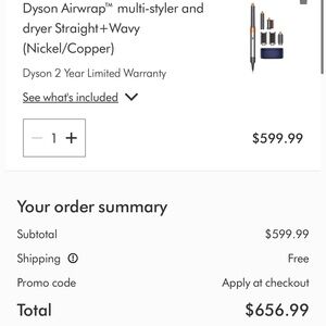 Dyson airwrap (Nickel/Copper)